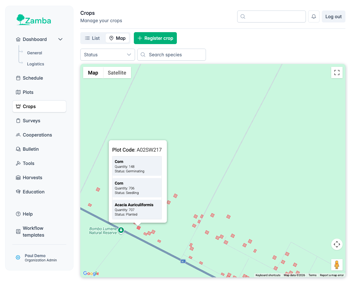 Zamba web app
